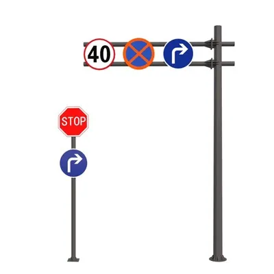 Palo luminoso del segnale stradale